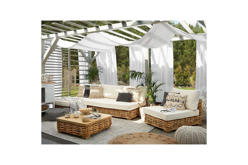 Loungegrupp Varallo Natur/vit, Vänstervänd - Natur/vit, Vänstervänd - Trädgård & spabad - Utemiljö - Altan & terrass - Altanmöbler