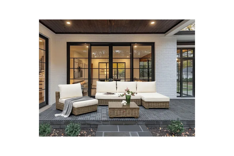 Loungegrupp Varallo Vit/Grå, Vänstervänd - Vit/Grå, Vänstervänd - Trädgård & spabad - Utemiljö - Altan & terrass - Altanmöbler