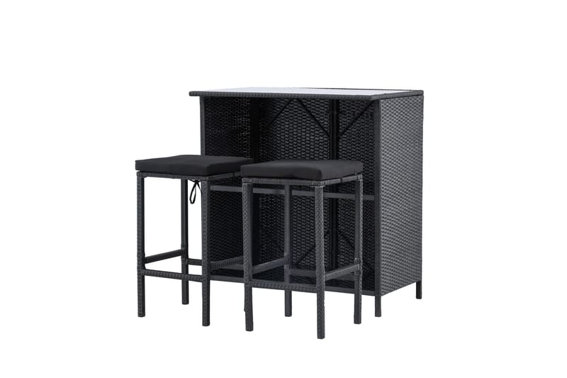 Knock Balkonggrupp 2-sits - Svart - Utemöbler - Balkong - Balkongmöbler - Balkonggrupp & balkongset