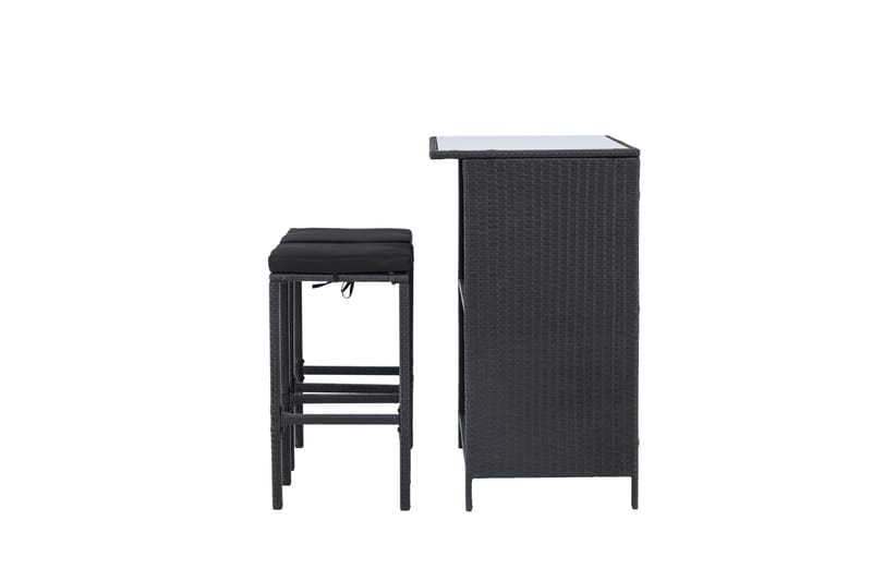 Knock Balkonggrupp 2-sits - Svart - Utemöbler - Balkong - Balkongmöbler - Balkonggrupp & balkongset