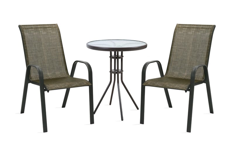 Möbelset DUBLIN bord och 2 stolar D60xH70cm - Balkonggrupp & balkongset - Cafeset