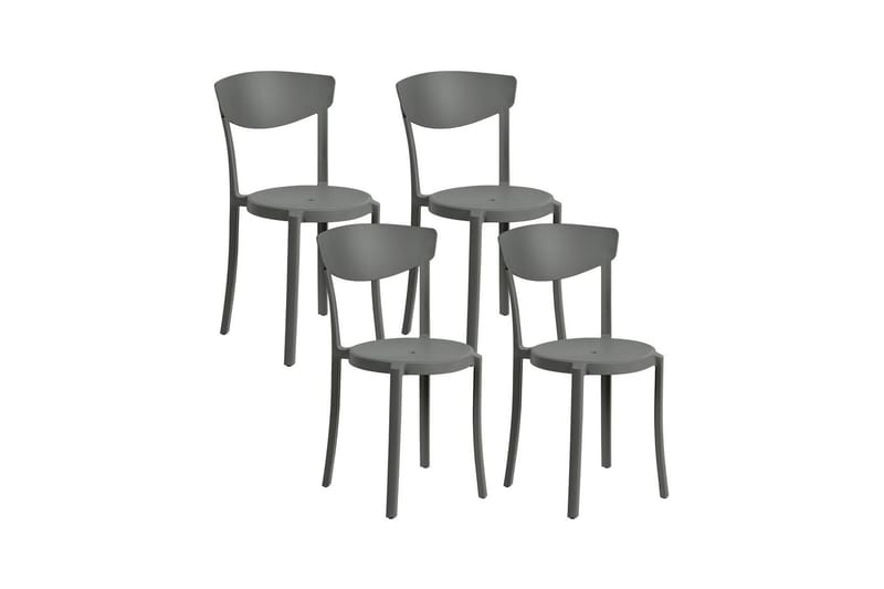 Maple Creek Matstol Utomhus 4 st - Mörkgrå - Utemöbler - Balkong - Balkongmöbler - Balkongstol