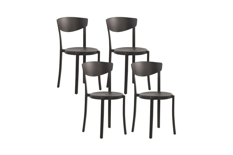 Maple Creek Matstol Utomhus 4 st - Svart - Utemöbler - Balkong - Balkongmöbler - Balkongstol