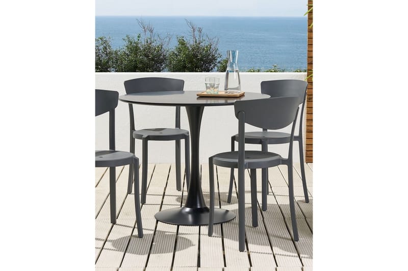 Maple Creek Matstol Utomhus - Mörkgrå - Utemöbler - Balkong - Balkongmöbler - Balkongstol