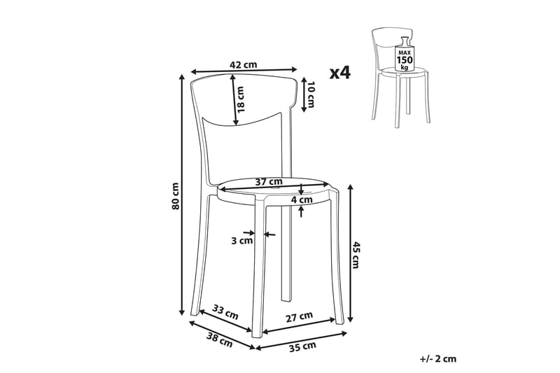 Maple Creek Matstol Utomhus - Mörkgrå - Utemöbler - Balkong - Balkongmöbler - Balkongstol