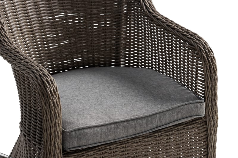 Marcus Caféset med 2 Light Fåtöljer m Dyna - Grå - Utemöbler - Balkong - Balkongmöbler - Balkonggrupp & balkongset