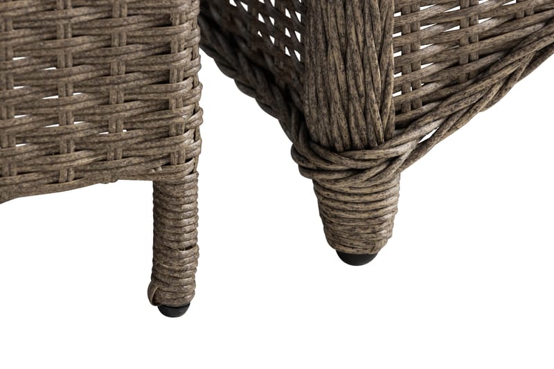 Marcus Caféset med 2 Light Fåtöljer m Dyna - Grå - Utemöbler - Balkong - Balkongmöbler - Balkonggrupp & balkongset