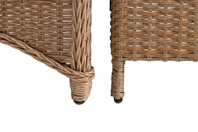 Marcus Caféset med 2 Light Fåtöljer m Dyna - Natur - Utemöbler - Balkong - Balkongmöbler - Balkonggrupp & balkongset