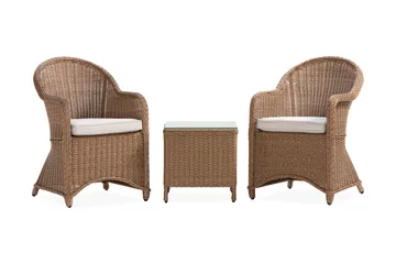 Marcus Caféset med 2 Light Fåtöljer m Dyna