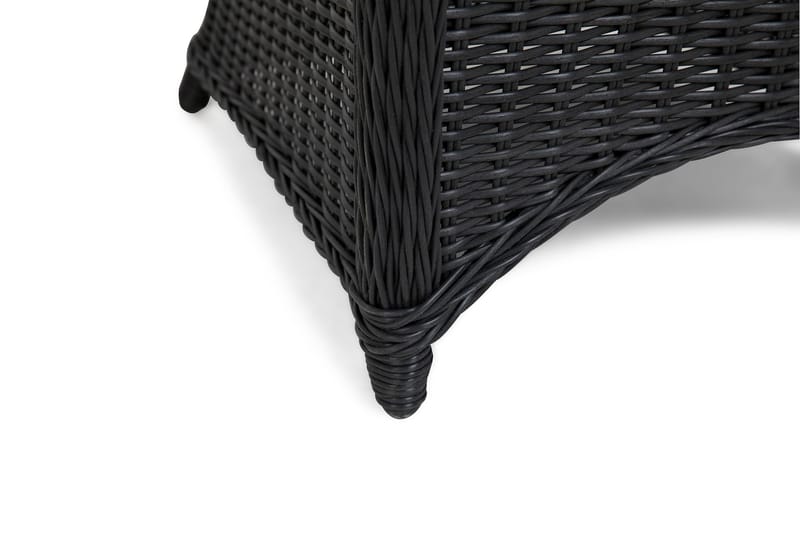 Marcus Caféset med 2 Light Fåtöljer m Dyna - Svart - Utemöbler - Balkong - Balkongmöbler - Balkonggrupp & balkongset