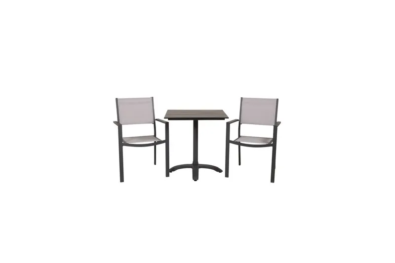 Matgrupp Colorado Cafébord 70x70 cm Svart med 2st Copacabana Stolar, undefined