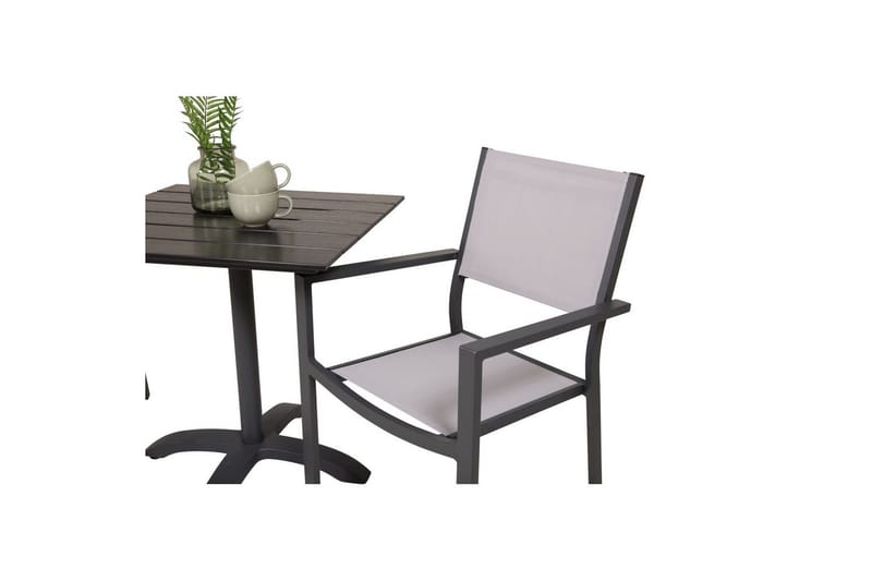 Matgrupp Colorado Cafébord 70x70 cm Svart med 2st Copacabana Stolar - Utemöbler - Balkong - Balkongmöbler - Balkonggrupp & balkongset