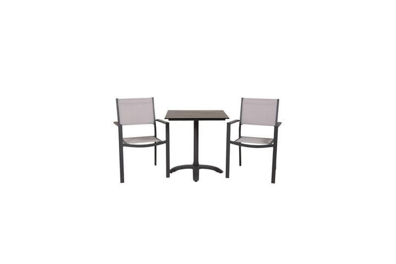 Matgrupp Colorado Cafébord 70x70 cm Svart med 2st Copacabana Stolar - Utemöbler - Balkong - Balkongmöbler - Balkonggrupp & balkongset