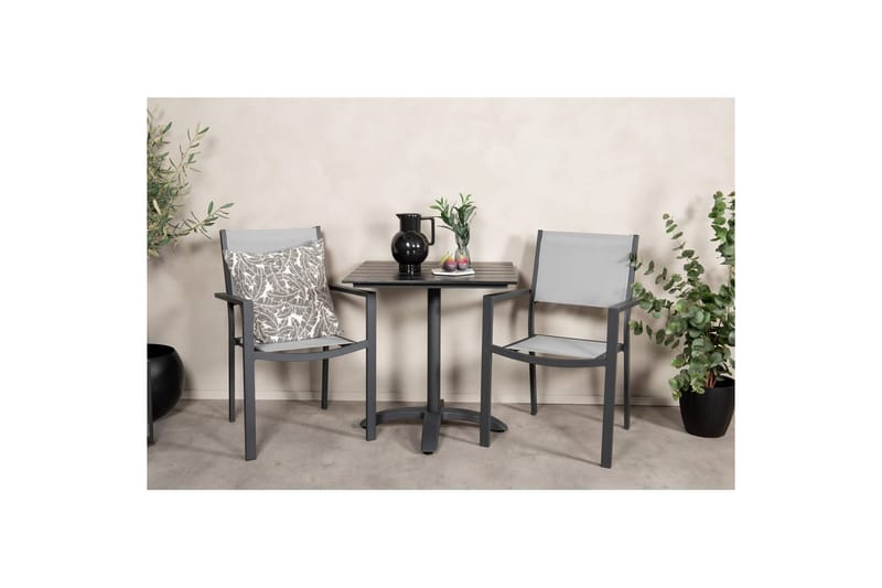 Matgrupp Colorado Cafébord 70x70 cm Svart med 2st Copacabana Stolar - Utemöbler - Balkong - Balkongmöbler - Balkonggrupp & balkongset