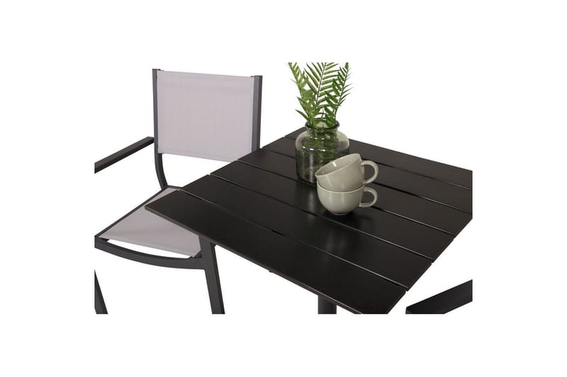 Matgrupp Colorado Cafébord 70x70 cm Svart med 2st Copacabana Stolar - Utemöbler - Balkong - Balkongmöbler - Balkonggrupp & balkongset