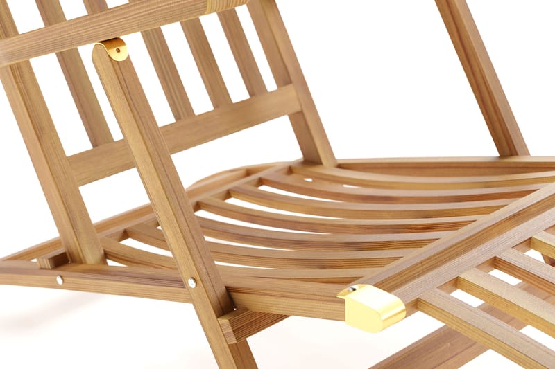 Menorca Hopfällbar Karmstol - Solstol i trä Utomhus - Teak / Natur - Utemöbler - Balkong - Balkongmöbler - Balkongstol