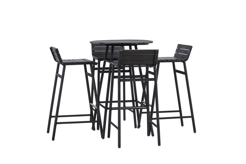 Mexico Balkonggrupp 4-sits - Svart - Utemöbler - Balkong - Balkongmöbler - Balkonggrupp & balkongset