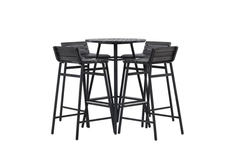 Mexico Balkonggrupp 4-sits - Svart - Utemöbler - Balkong - Balkongmöbler - Balkonggrupp & balkongset