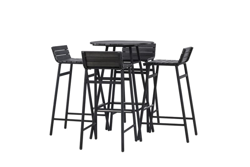 Mexico Balkonggrupp 4-sits - Svart - Utemöbler - Balkong - Balkongmöbler - Balkonggrupp & balkongset