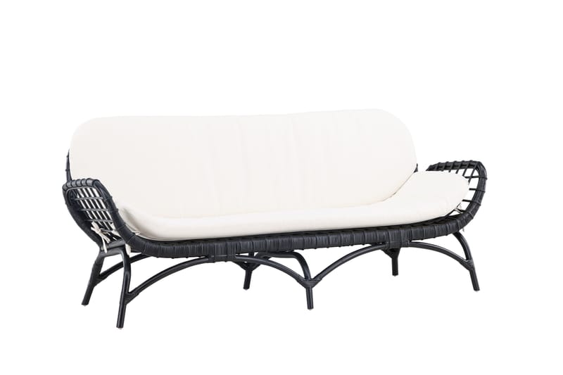 Moana Utesoffa - Svart - Utemöbler - Balkong - Balkongmöbler - Soffa balkong