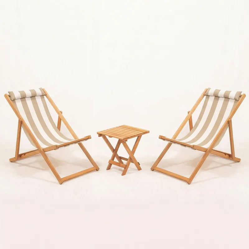 Netira Loungeset med bord utomhus - Brun och vit - Utemöbler - Balkong - Balkongmöbler - Balkonggrupp & balkongset