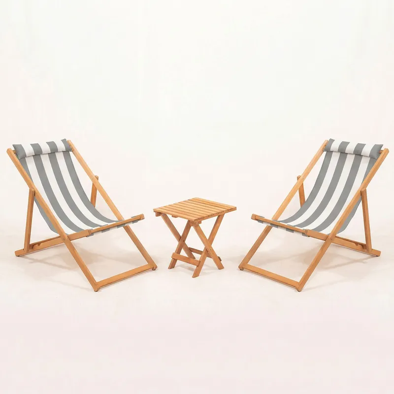 Netira Loungeset med bord utomhus - Grå och vit - Utemöbler - Balkong - Balkongmöbler - Balkonggrupp & balkongset