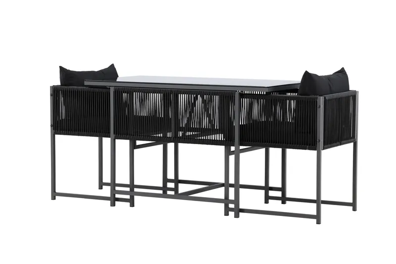 Noto Balkonggrupp 2-sits - Beige - Utemöbler - Balkong - Balkongmöbler - Balkonggrupp & balkongset