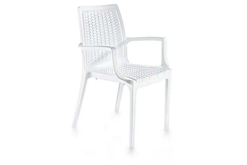 Omber Karmstol Utomhus, Vit