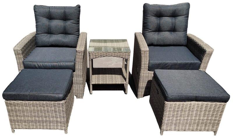 Orlando Set - Stolar - grå - Utemöbler - Balkong - Balkongmöbler - Balkonggrupp & balkongset