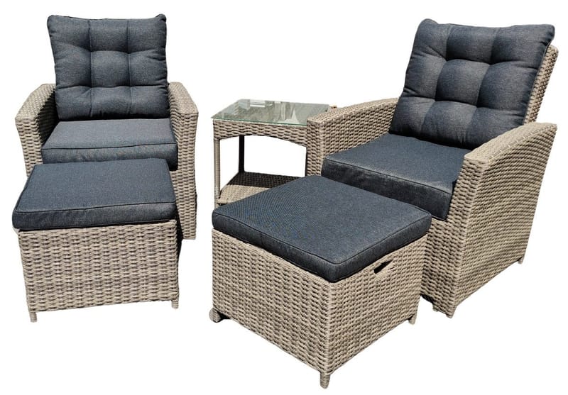 Orlando Set - Stolar - grå - Utemöbler - Balkong - Balkongmöbler - Balkonggrupp & balkongset