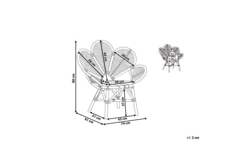 Påfågelstol Florentine ll - Utemöbler - Balkong - Balkongmöbler - Balkongstol