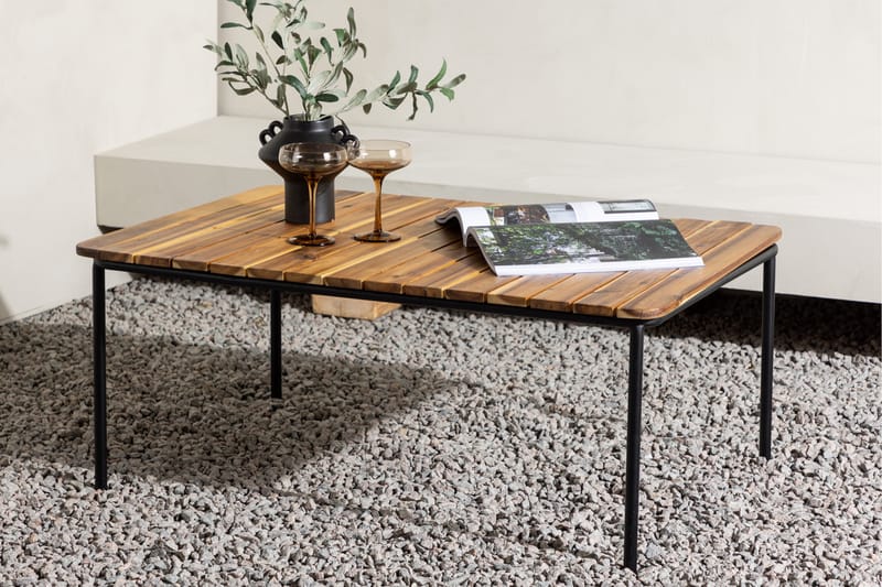 Penh Soffbord och Loungebord Utomhus 100 cm Trä Akacia - Brun - Utemöbler - Balkong - Balkongmöbler - Balkongbord