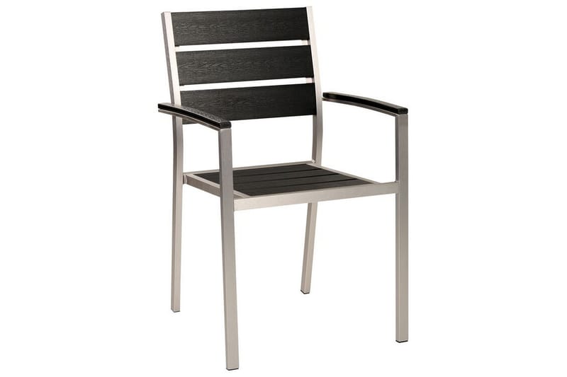 Pereta Karmstol Utomhus 6 st - Svart/Silver - Utemöbler - Balkong - Balkongmöbler - Balkongstol