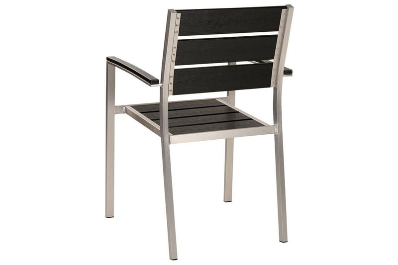 Pereta Karmstol Utomhus 6 st - Svart/Silver - Utemöbler - Balkong - Balkongmöbler - Balkongstol