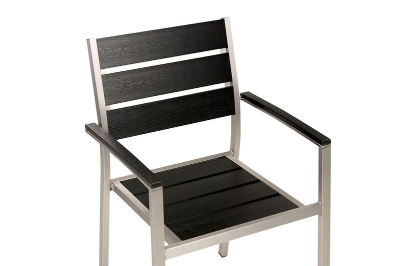 Pereta Karmstol Utomhus 6 st - Svart/Silver - Utemöbler - Balkong - Balkongmöbler - Balkongstol