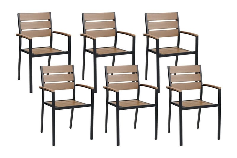 Pereta Karmstol Utomhus - Ljusbrun/Svart - Utemöbler - Balkong - Balkongmöbler - Balkongstol