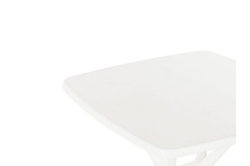 Pesaro Cafébord och Bistrobord Utomhus 70 cm Plast - Vit - Utemöbler - Balkong - Balkongmöbler - Balkongbord