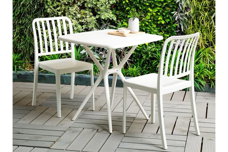 Pesaro Matstol Utomhus - Vit - Utemöbler - Balkong - Balkongmöbler - Balkongstol