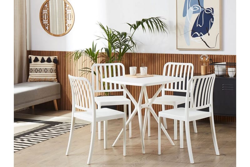 Pesaro Matstol Utomhus - Vit - Utemöbler - Balkong - Balkongmöbler - Balkongstol