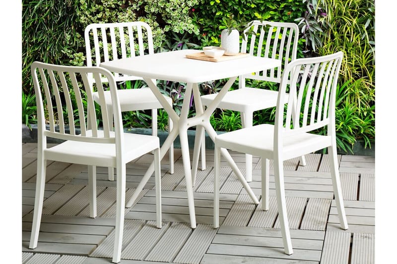 Pesaro Matstol Utomhus - Vit - Utemöbler - Balkong - Balkongmöbler - Balkongstol