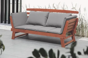 Portici Trädgårdssoffa 210 cm - Trä/Natur - Utemöbler - Balkong - Balkongmöbler - Soffa balkong