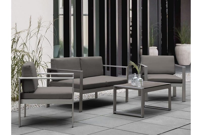 Racale Sidobord och Matbord Utomhus 90 cm Metall - Mörkgrå - Utemöbler - Balkong - Balkongmöbler - Balkongbord