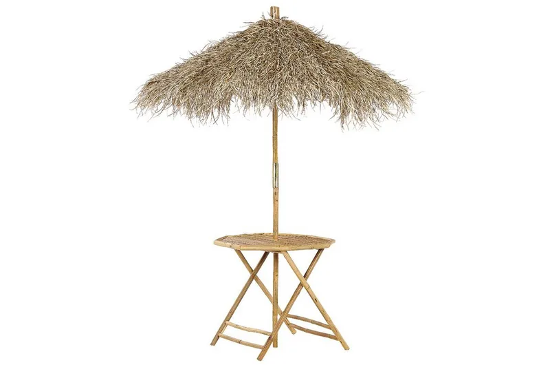 Redding Sidobord och Utebord 85 cm Trä Bambu, Ljusbrun