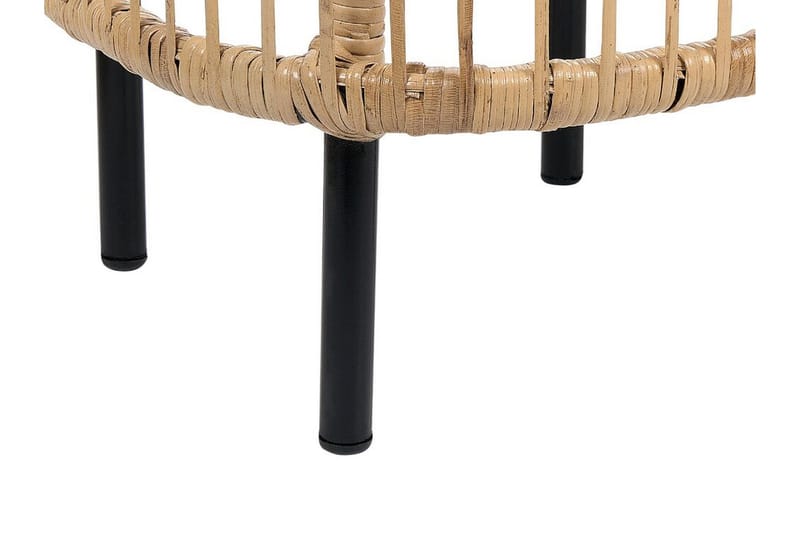 Rimouski Sidobord och Soffbord Utomhus 67 cm Trä Konstrotting - Natural/Svart - Utemöbler - Balkong - Balkongmöbler - Balkongbord