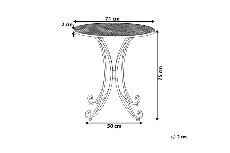 Runt bord Cilento - Utemöbler - Balkong - Balkongmöbler - Balkongbord