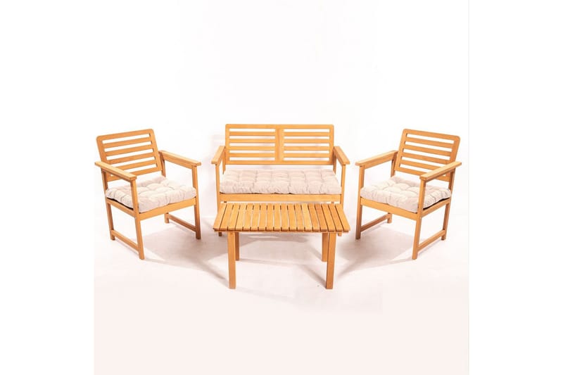 Ruvin Balkonggrupp 4-pack - Natural - Utemöbler - Balkong - Balkongmöbler - Balkonggrupp & balkongset