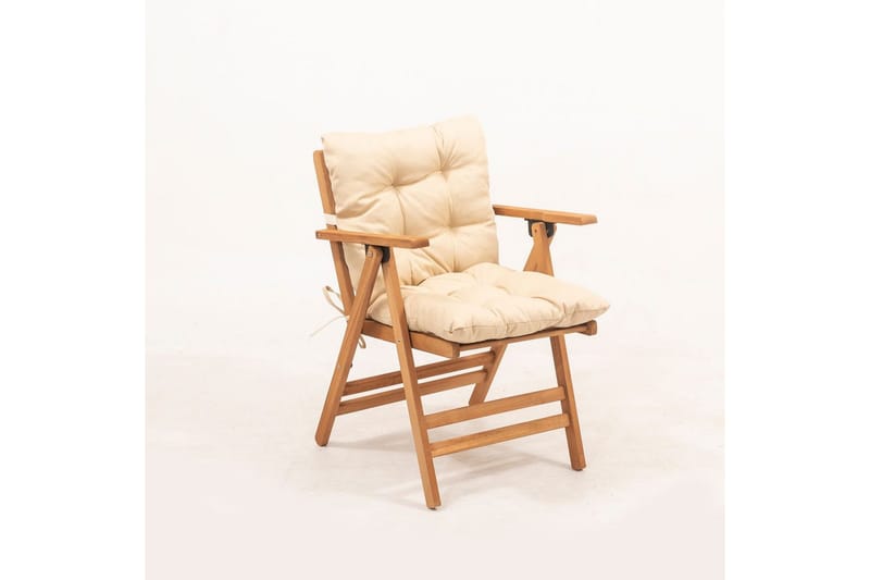 Ruvin Klappstol Utomhus 45x43 cm 89x - Cremevit - Utemöbler - Balkong - Balkongmöbler - Balkongstol