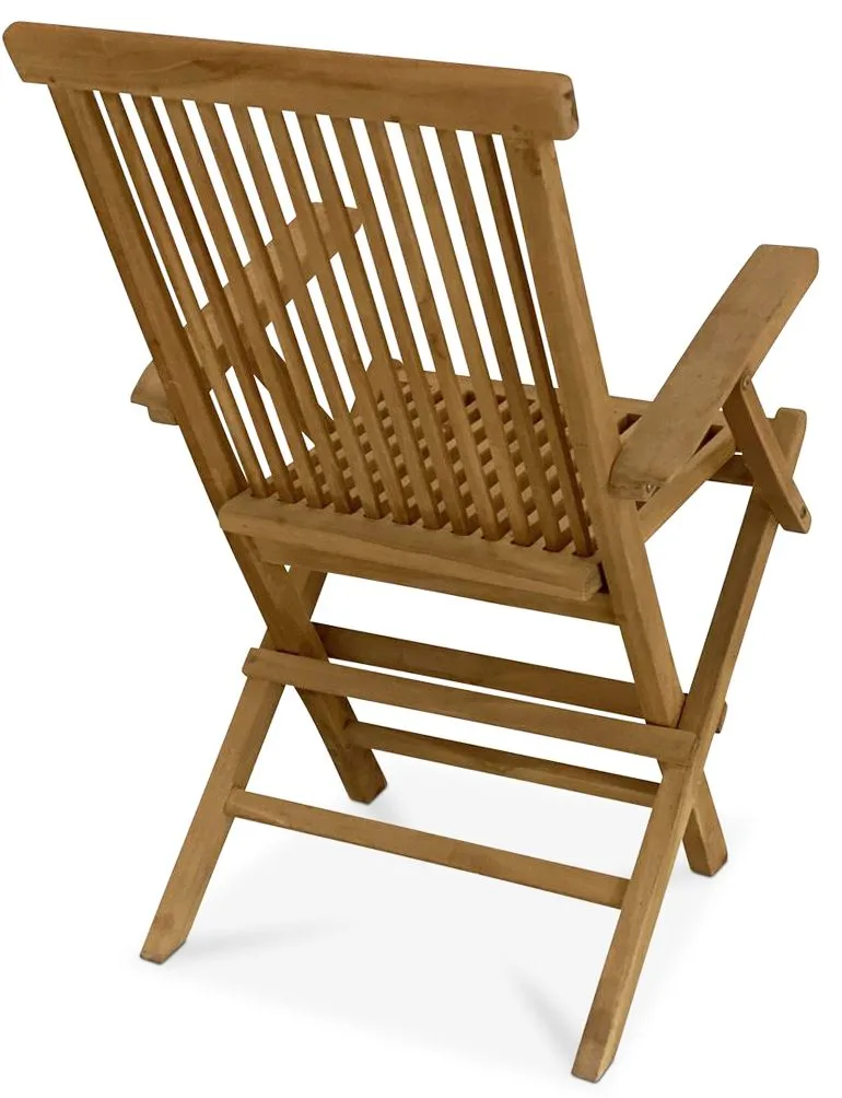 Saltö fällbar teakstol med armstöd – Klassisk utestol i teak - Utemöbler - Balkong - Balkongmöbler - Balkongstol