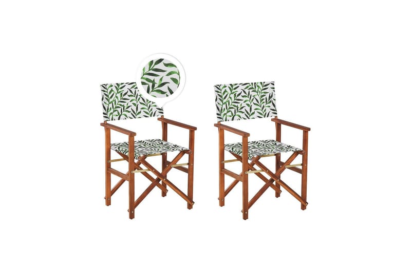 Salve Karmstol Utomhus - Brun/Grön/Vit - Utemöbler - Balkong - Balkongmöbler - Balkongstol