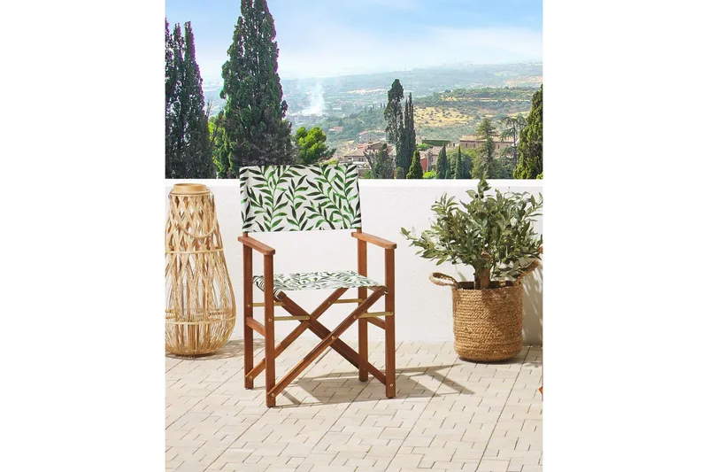 Salve Karmstol Utomhus - Brun/Grön/Vit - Utemöbler - Balkong - Balkongmöbler - Balkongstol